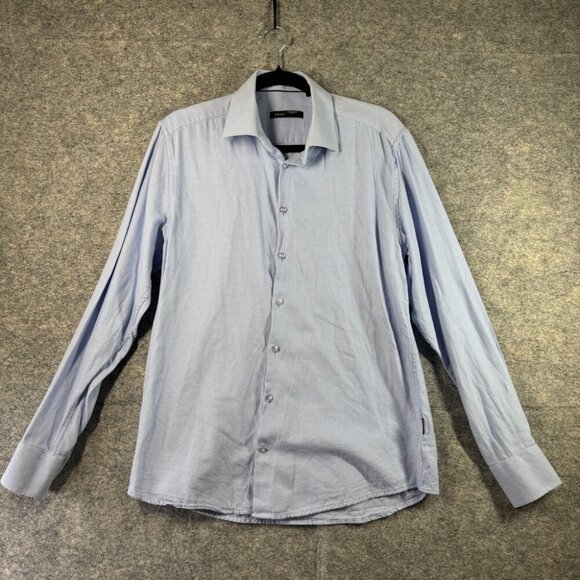 Horst Light Blue Long Sleeve Button Down Shirt 100% Cotton Size 16 - Picture 2 of 15